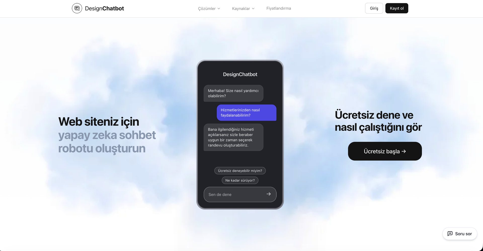 The same landing page before the redesign