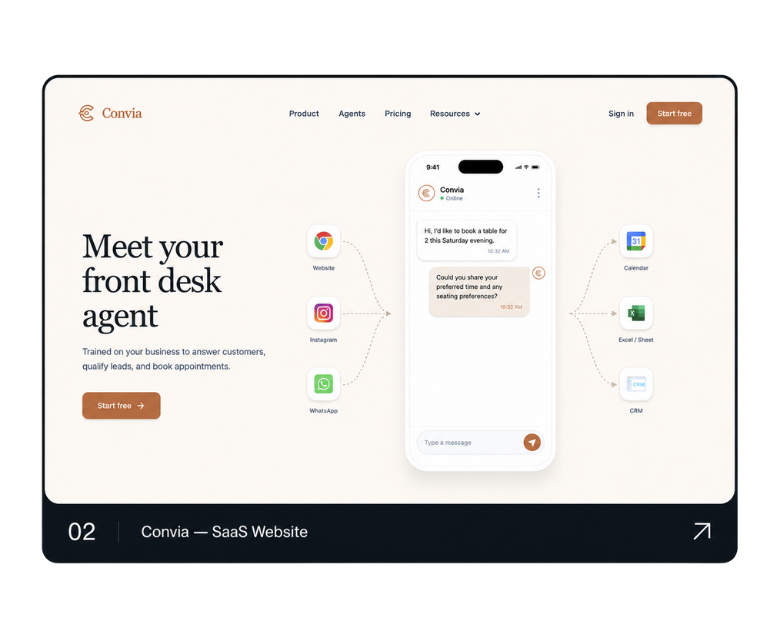 Convia — SaaS Website